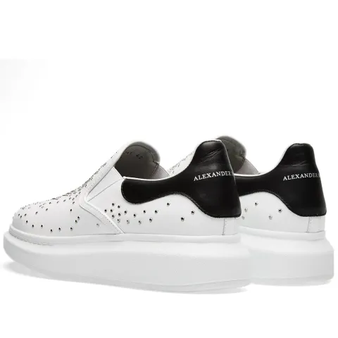 Wedge Sole Skull Stud Slip On Sneaker