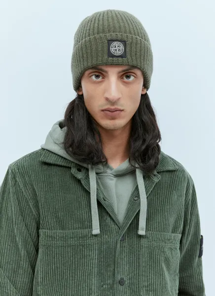Compass Patch Beanie Hat