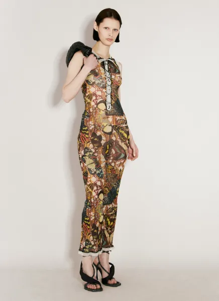 Butterfly Lace-Up Dress
