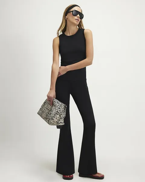 River Island High Waisted Kick Flare Leggings