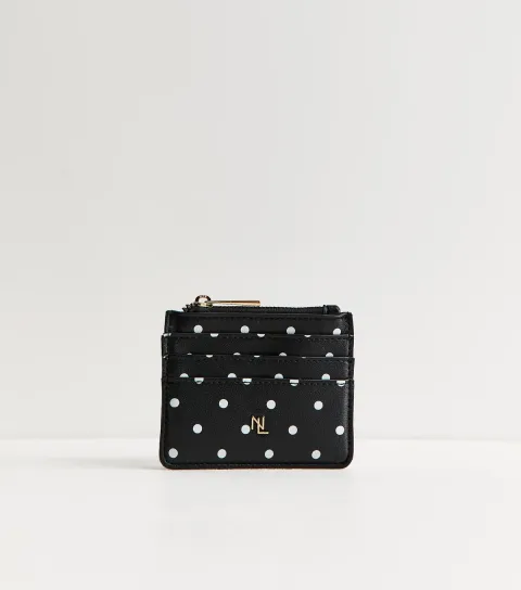 Black Polka Dot Cardholder
