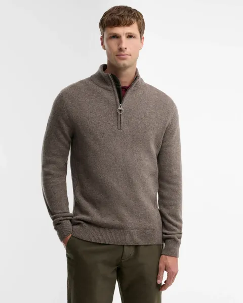 BARBOUR Essential Elbow-Patch Cardigan