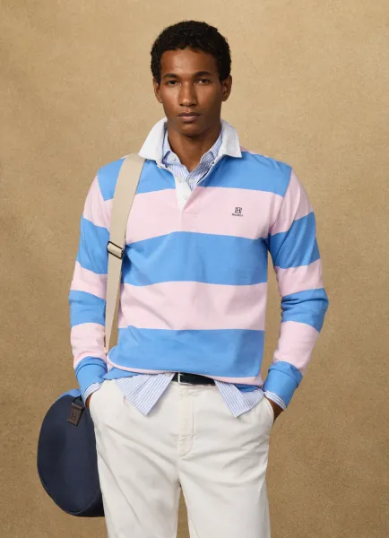 Classic Fit Striped Rugby Shirt