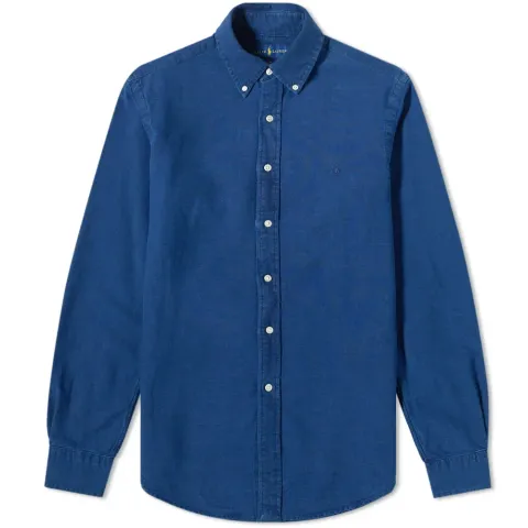 Slim Fit Garment Dyed Button Down Shirt