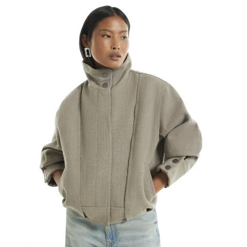 River Island Petite Funnel Neck Bomber Jacket