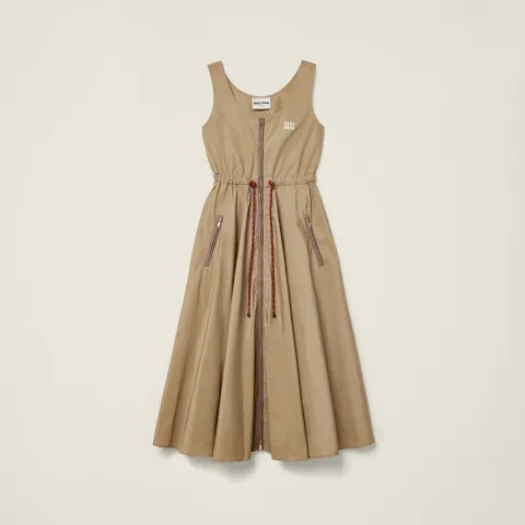 Technical fabric maxi-dress