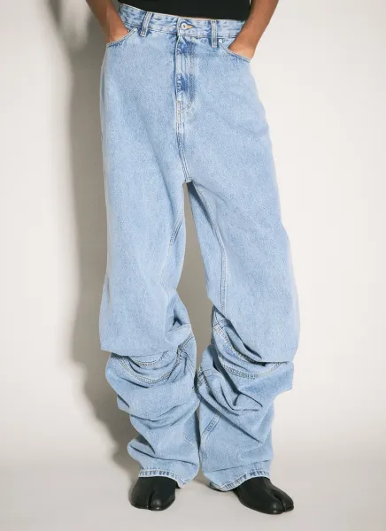 Evergreen Draped Cuff Jeans