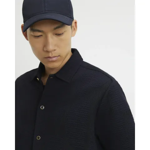 River Island Cotton Geometric Textured Shirt