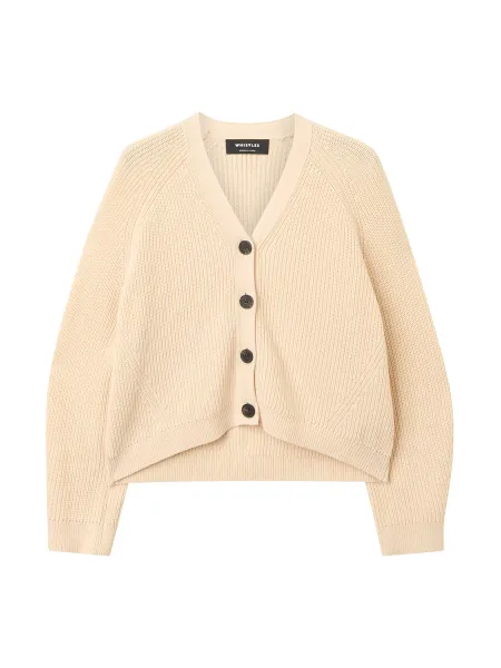 Whistles V Neck Cotton Cardigan