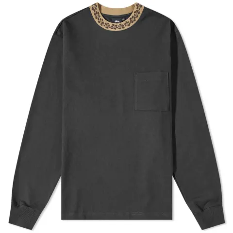 Flower Mock Neck Crew