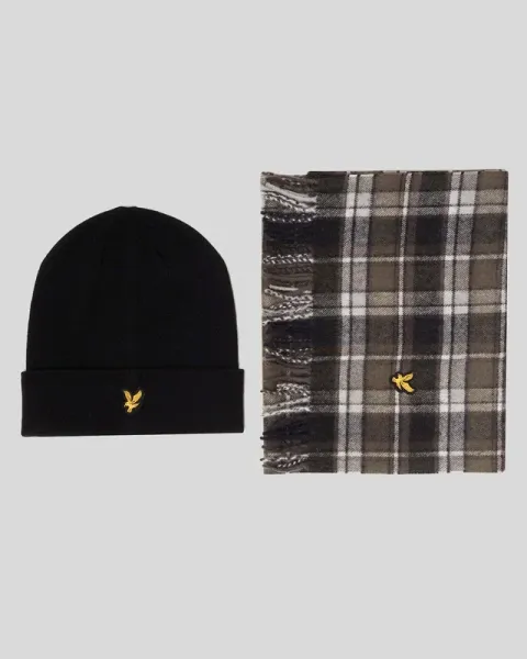 Lambswool Blend Scarf and Beanie Set