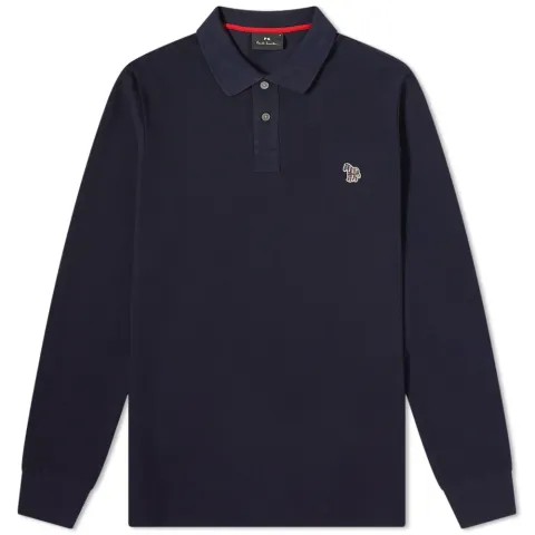 Long Sleeve Regular Fit Zebra Polo