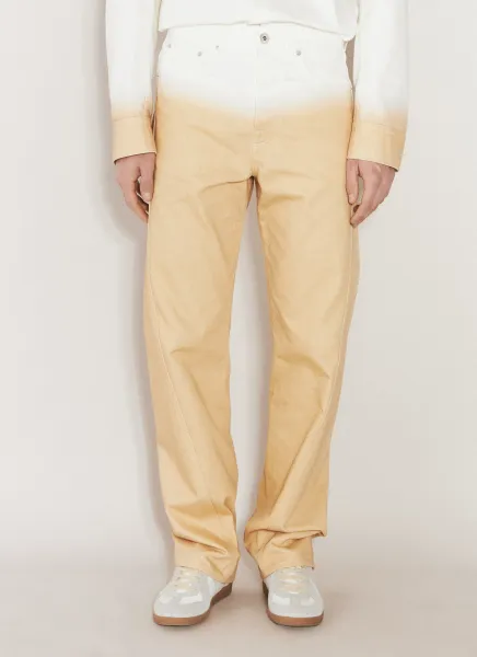 Gradient-Effect Twisted Jeans