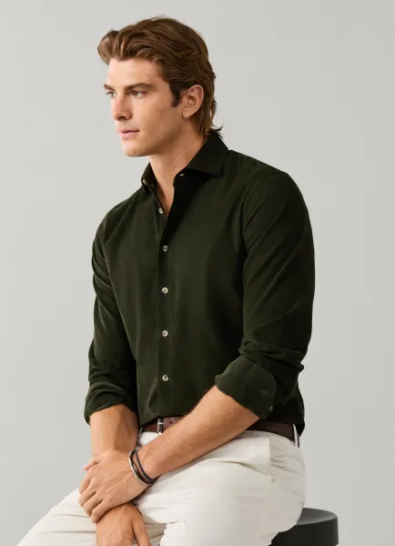 Hackett Tailored Fit Smart Babycord Shirt