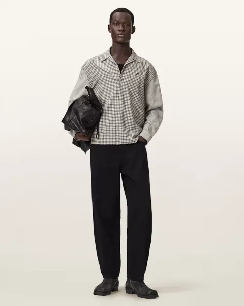 Kage Oversized Long Sleeve Check Shirt