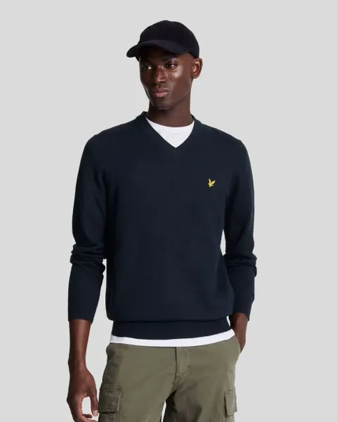 Lyle & Scott Cotton Merino V Neck Jumper