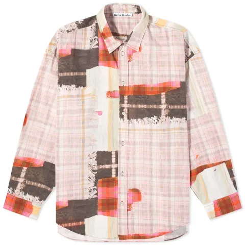 Setar Towel Print Check Shirt
