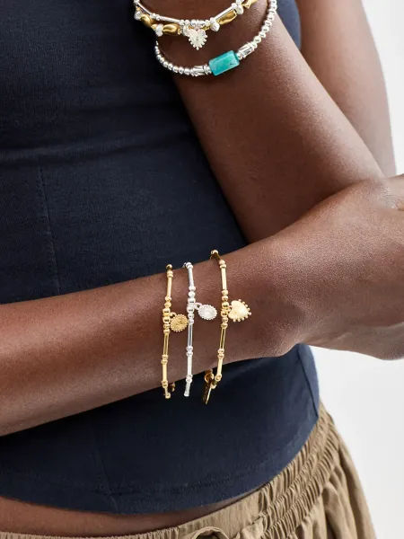 ChloBo Dainty Moon Cut Sparkle Glowing Beauty Bracelet
