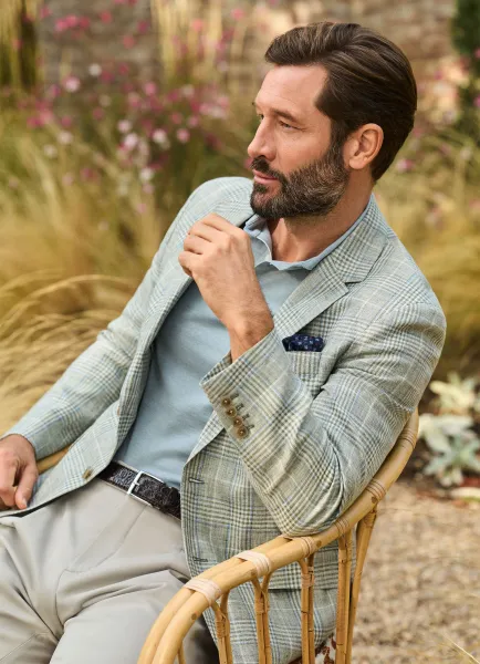 Linen Prince of Wales Blazer