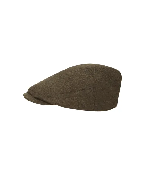Schöffel Country Women's Tweed Cap - Dark Loden Herringbone Tweed