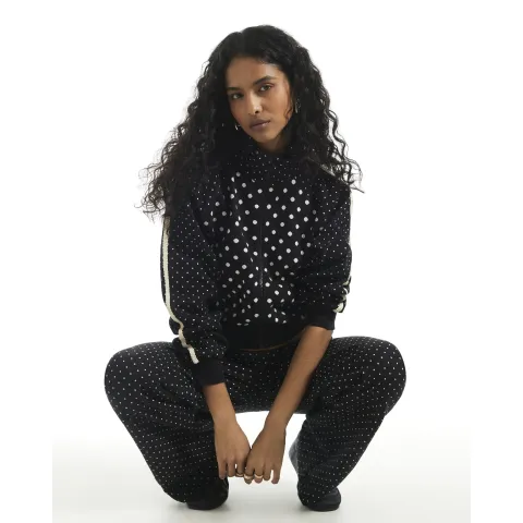 River Island Polka Dot Jacquard Track Jacket