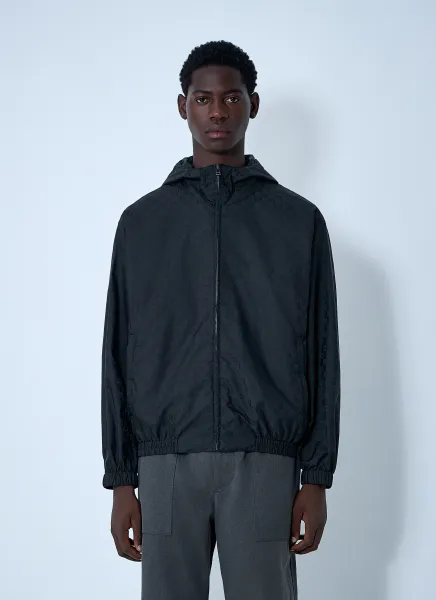 GG Nylon Zip-Up Jacket