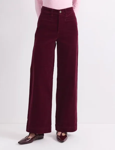 Sportscraft Cord Wide Leg Trousers Red