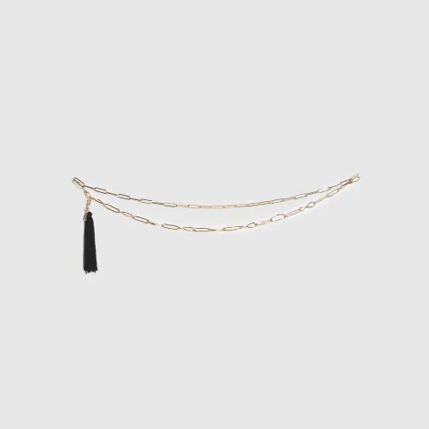 River Island Knot Tassel Chain Belt