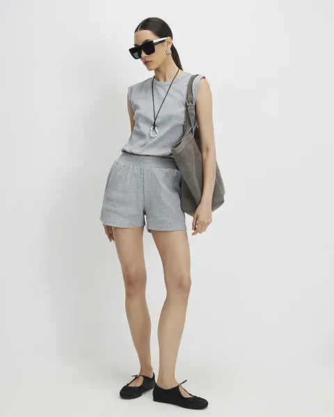 River Island Cotton Blend Ribbed Tank Top