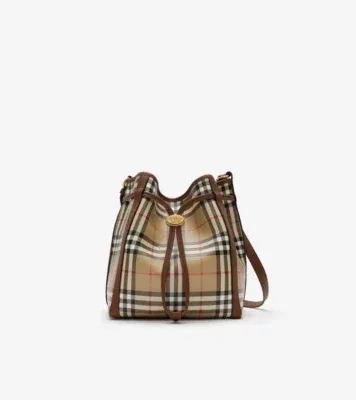 Small Check Bucket Bag in Archive beige - Women, Cotton