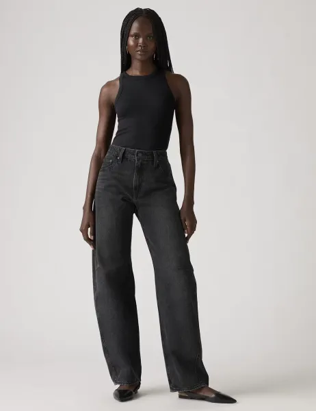 Levi's Baggy Mid Rise Barrel Leg Dad Jeans