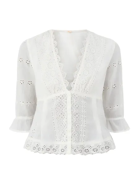 Free People Salone Eyelet Cotton Top – Clean