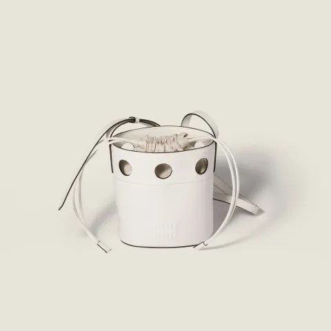 Leather bucket bag