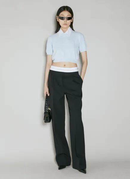 Embossed Logo Ribbed T-Shirt