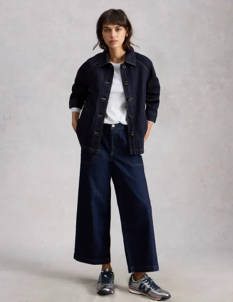 White Stuff Denim Jacket Dark Blue Denim