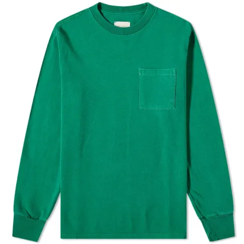 Long Sleeve Washed Pocket Tee