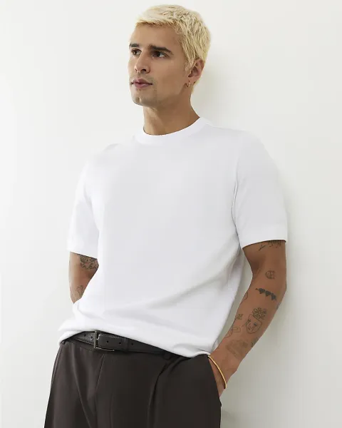 River Island Slim Fit Essential Knit T-Shirt