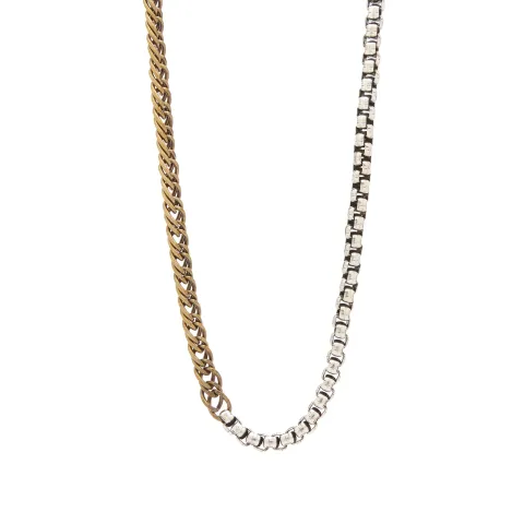 Mixed Metal Chain Necklace
