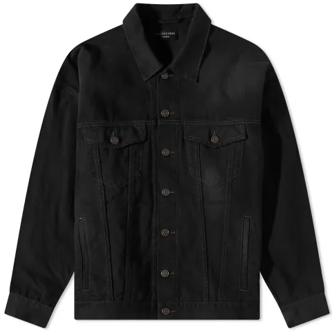 Oversized Political Campaign Logo Denim Jacket