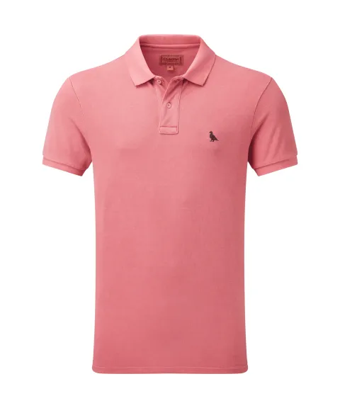 Schöffel Country St Ives Garment Dyed Polo Shirt - Coral