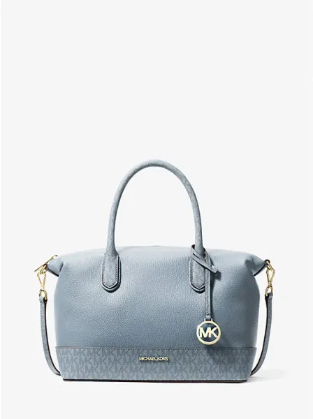 Michael Kors Hyde Medium Pebbled and Signature Logo Satchel