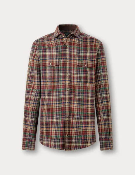 Hackett Regular Fit Pure Cotton Check Flannel Shirt Multi