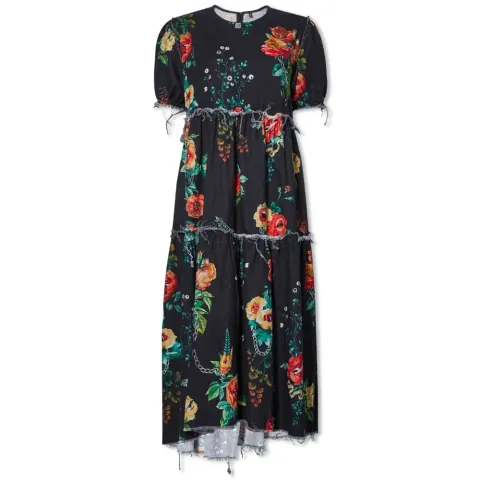 Shredded Relaxed Midi Dress