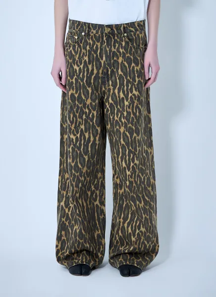 Print Denim Baggy Jeans