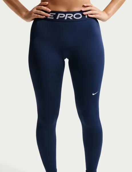 Nike Pro Mid-Rise Full-Length Leggings Navy