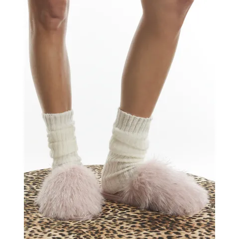 River Island Faux Fur Fluffy Mule Slippers