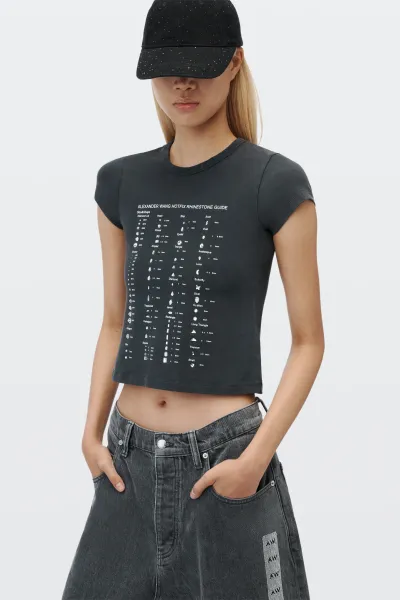 CRYSTAL GRAPHIC FITTED TEE