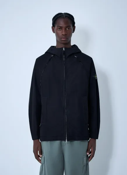 Logo Patch Hooded Jacket