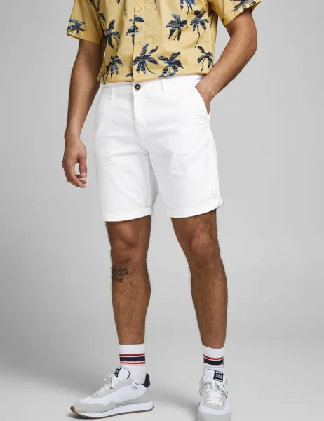 Jack & Jones Regular Fit Chino Shorts White