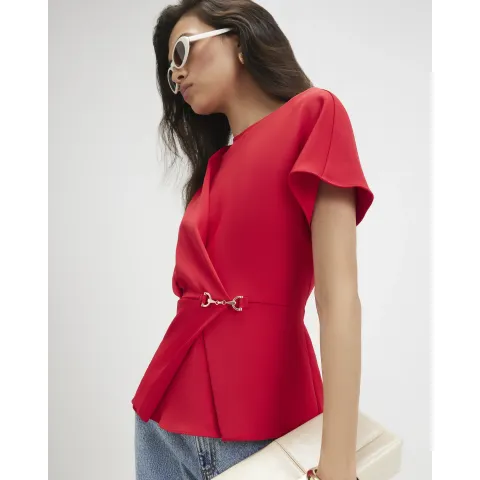 River Island Crepe Snaffle Detail Blouse